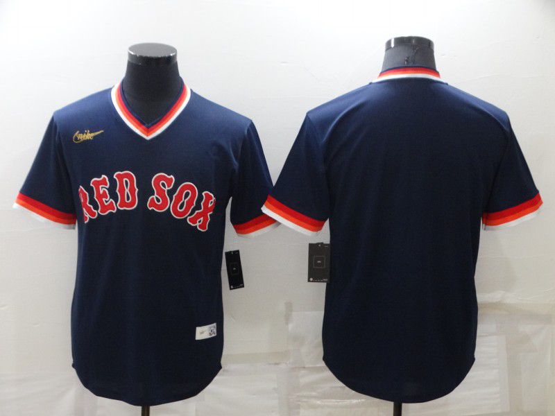 Men Boston Red Sox Blank Blue Throwback Nike Game 2022 MLB Jersey->boston red sox->MLB Jersey